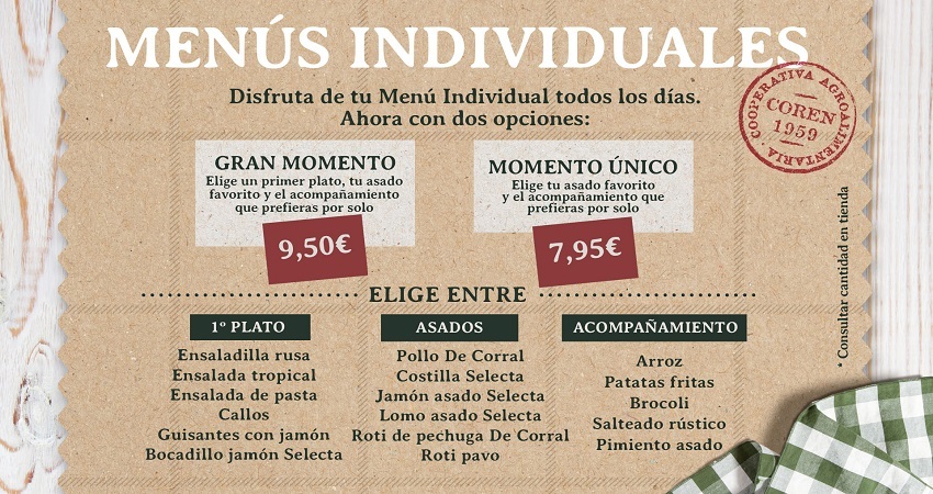 MENÚ INDIVIDUAL