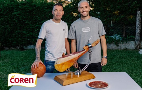 Coren reúne a Iago Aspas y Lucas Pérez en su nueva campaña, "El sabor que compartimos"